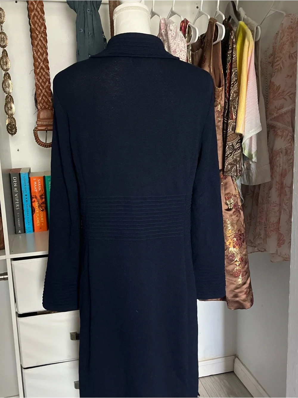 Old Money Quiet Luxury St. John Collection Wool Knit Maxi Coat Size 14